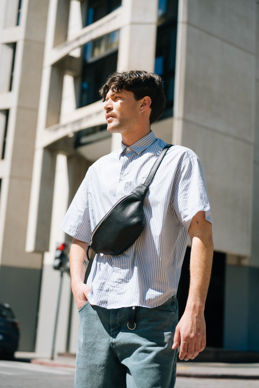 Leather fanny pack - Selva