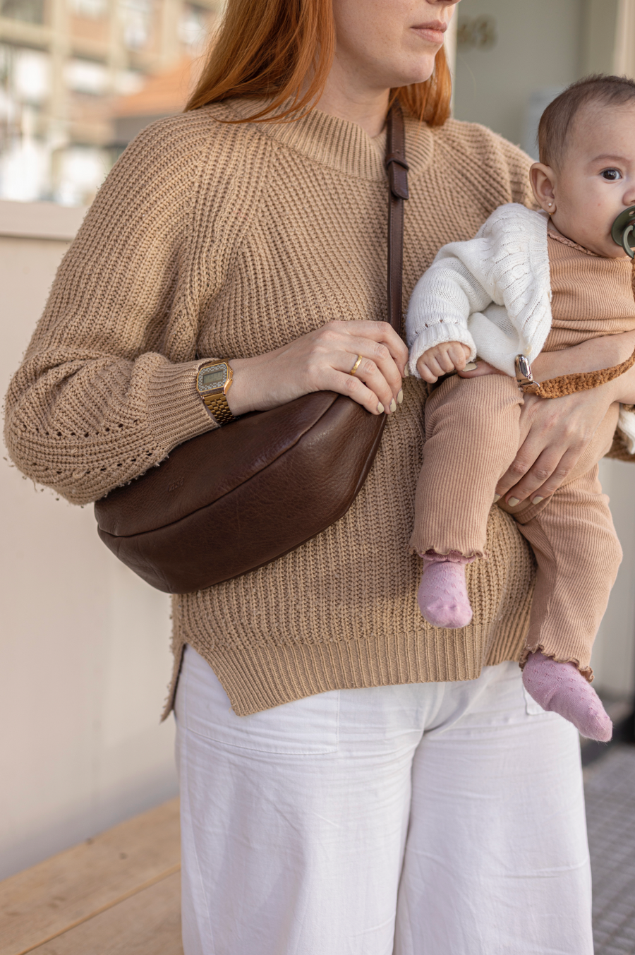 This full-grain leather Sling bag is designed for comfort and convenience, making it a great travel accessory or festival bag. With a durable metal zipper closure, cotton lining, and an adjustable strap, this versatile leather belt bag can be worn comfortably as a crossbody bag or hip bag. The back features an exterior zippered pocket for added security.
