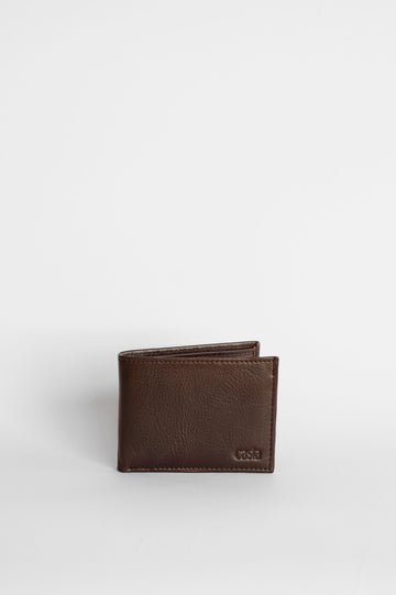 Leather wallet for men chocolate