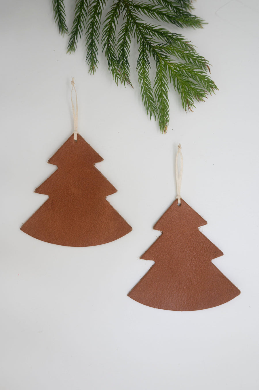 Christmas leather ornaments