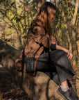 Leather crossbody bag - Rioja black