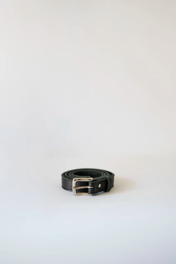 Slim Leather Belt Black