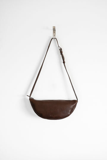 Mocha Mousse Chocolate Leather Sling Bag | Fanny Pack | Leather Hobo Bag | Leather Crossbody Bag - Leather Shoulder Bag