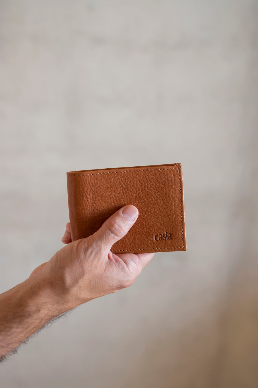 leather wallet caramel