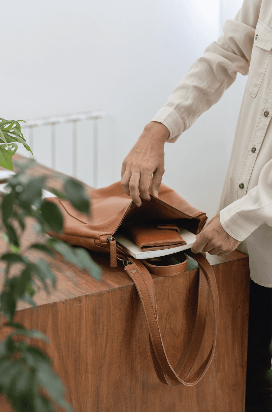 Leather Backpack Andes M Convertible Satchel Tote Bag casia us