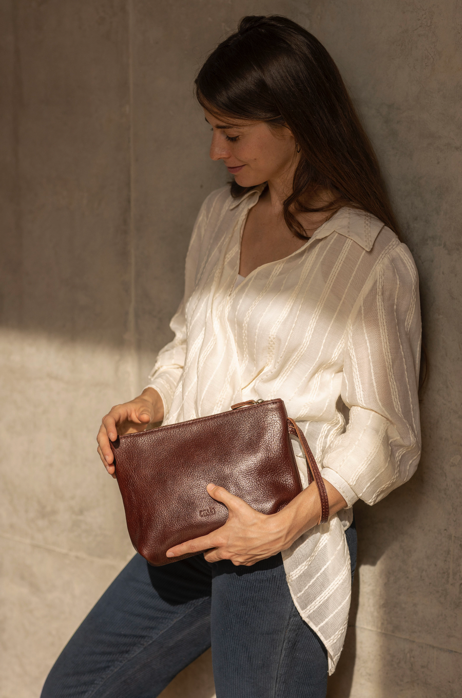 Leather clutch - Mar