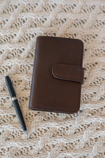 chocolate leather passport cover