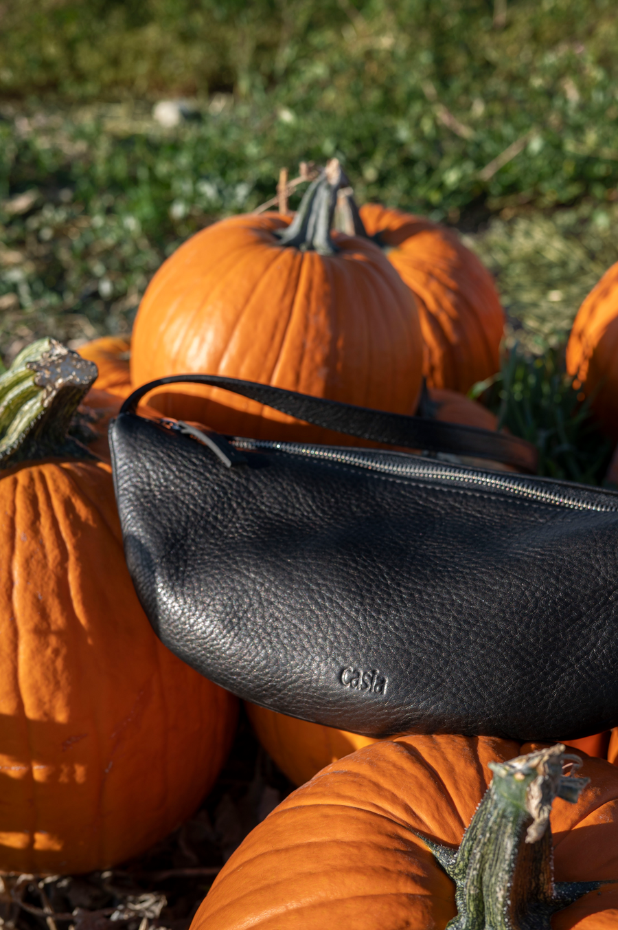 Leather fanny pack - Teca Black