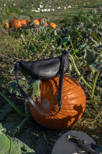 Leather fanny pack - Teca Black