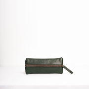 Full grain leather zippered pencil case.