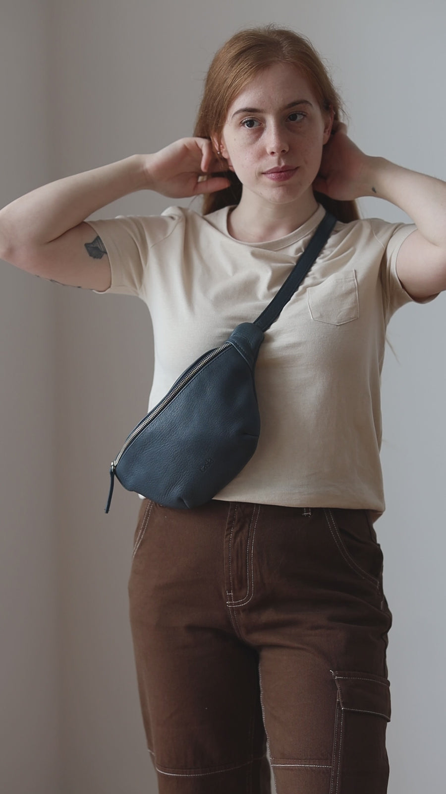 Leather fanny pack - Selva