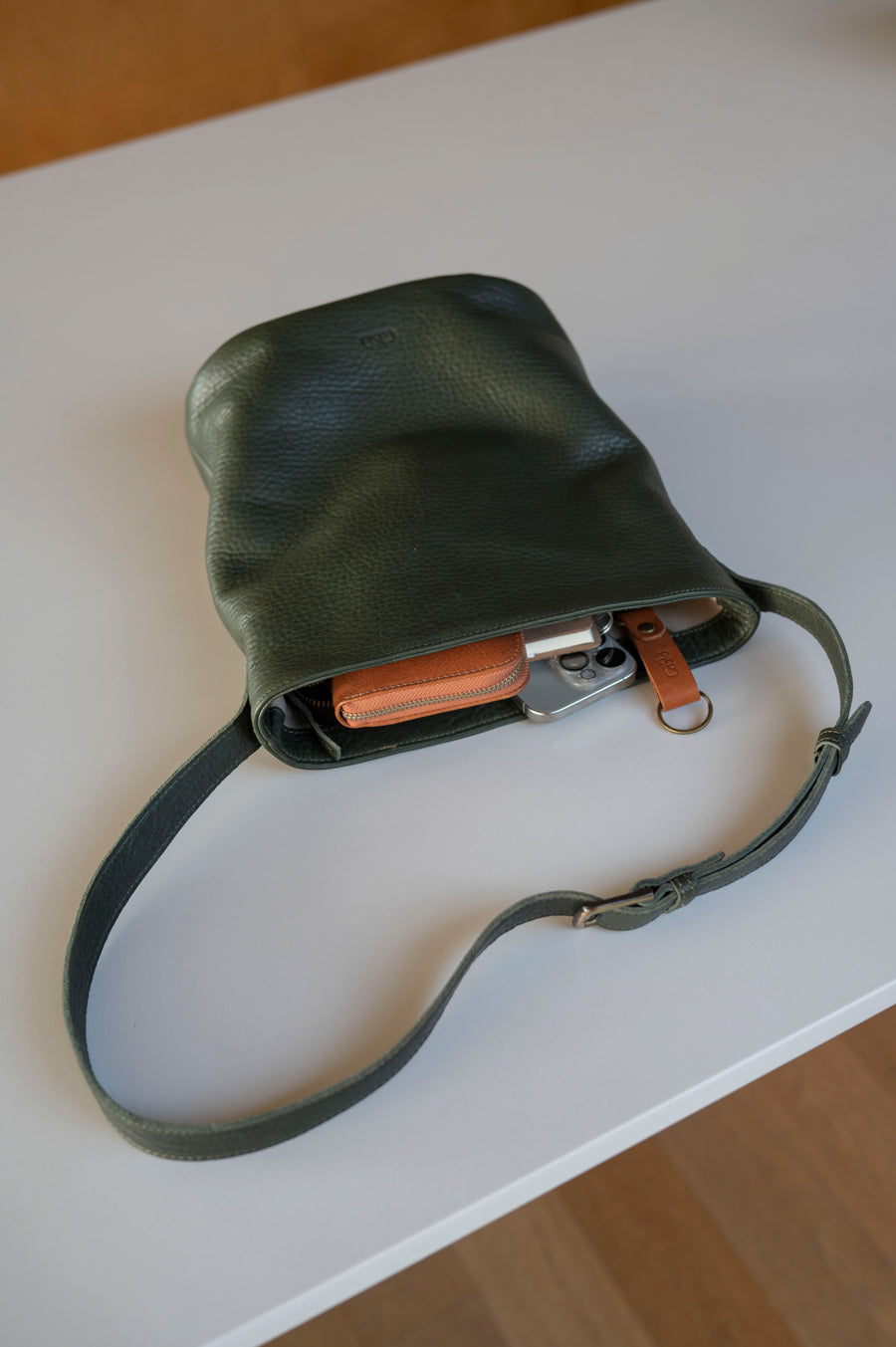 rio bag green interior