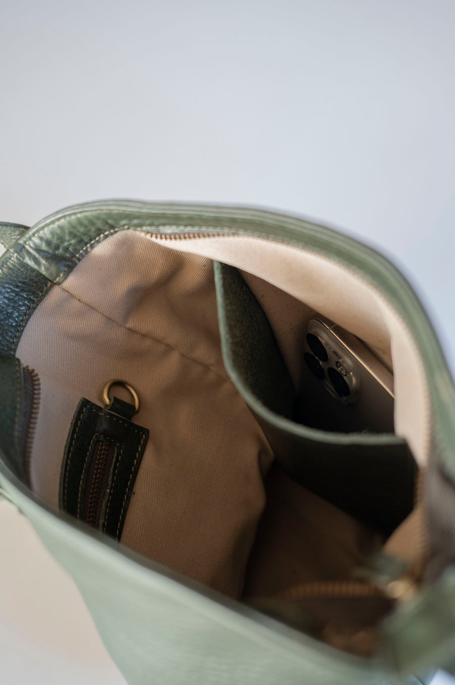 rio bag green inteiror pocket