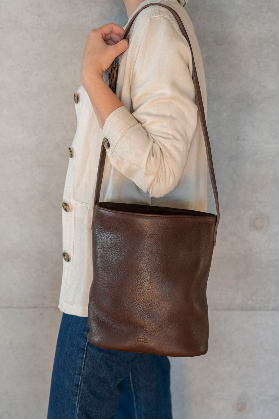 Leather crossbody bag - Río