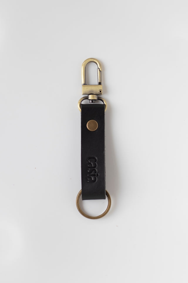 Full grain leather key fob. Vegetable tanned leather.