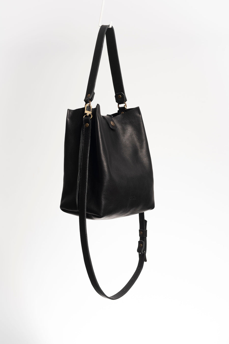 Full grain leather mini tote bag. Vegetable tanned leather shoulder bag. Crossbody bag. Leather purse.