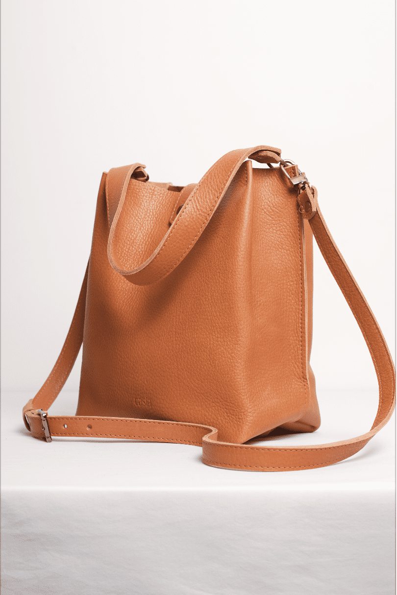 Women’s Genuine Leather Tote Bag – Distressed Brown Crossbody Purse With Detachable Strap, Handmade Vintage