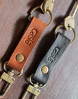 Full grain leather key fob. Vegetable tanned leather.