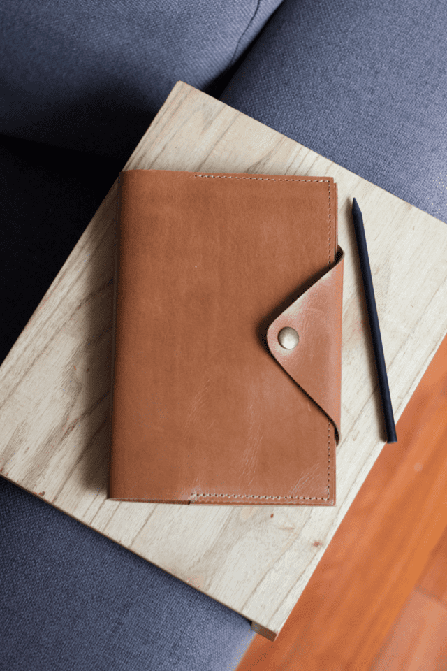 Full grain leather journal. Leather Diary. Leather journal cover. Vegetable tanned leather journal.