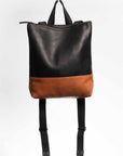 Full grain leather backpack. Vegetable tanned leather backpack. Laptop backpack. Unlined backpack.