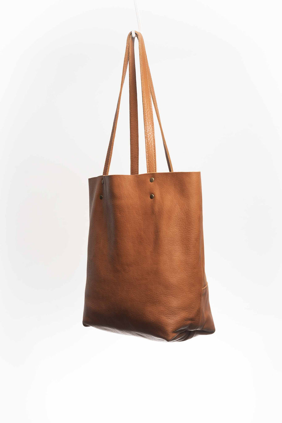 Leather tote bag - Lapacho